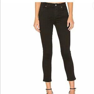 Agolde Sophie High Rise Skinny Crop Jet Black
